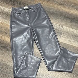 (25) Aritzia Wilfred Melina Vegan Leather Pants